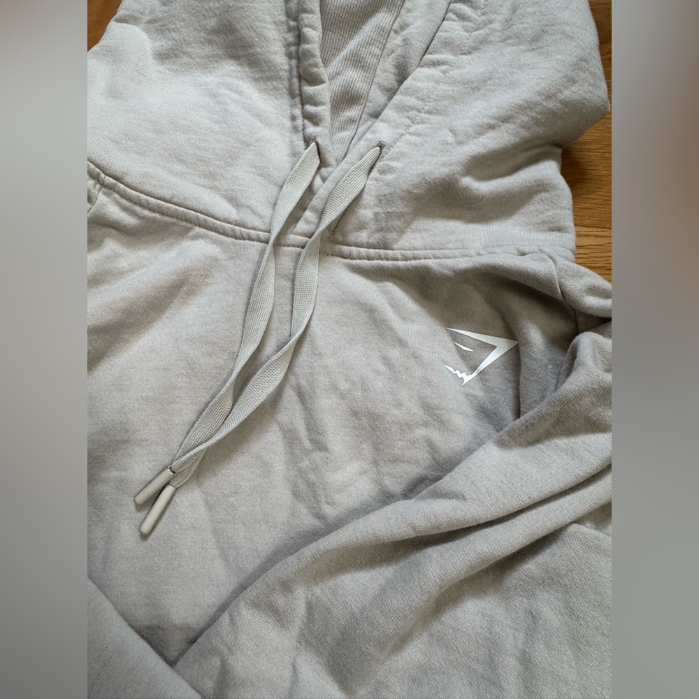 Gymshark Tan Cropped Hoodie
